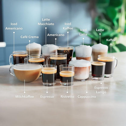 Serie 5500 Kaffeevollautomat (EP5544/50)–LatteGo Milchsystem,20 heiße und kalte Kaffeespezialitäten,40% leiser mit SilentBrew,QuickStart,Grau